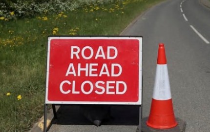 Road Ahead Closed sign